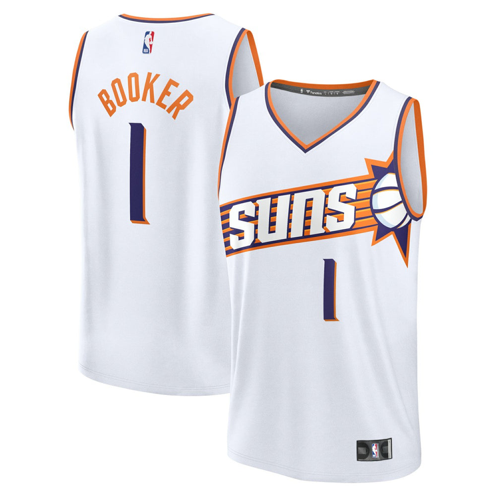 White Devin Booker Phoenix Suns Fast Break Replica Player Jersey | NBA