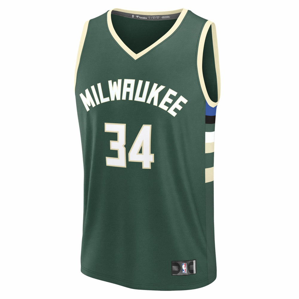 Hunter Green Giannis Antetokounmpo Milwaukee Bucks Youth Fast Break Replica Player Jersey | NBA