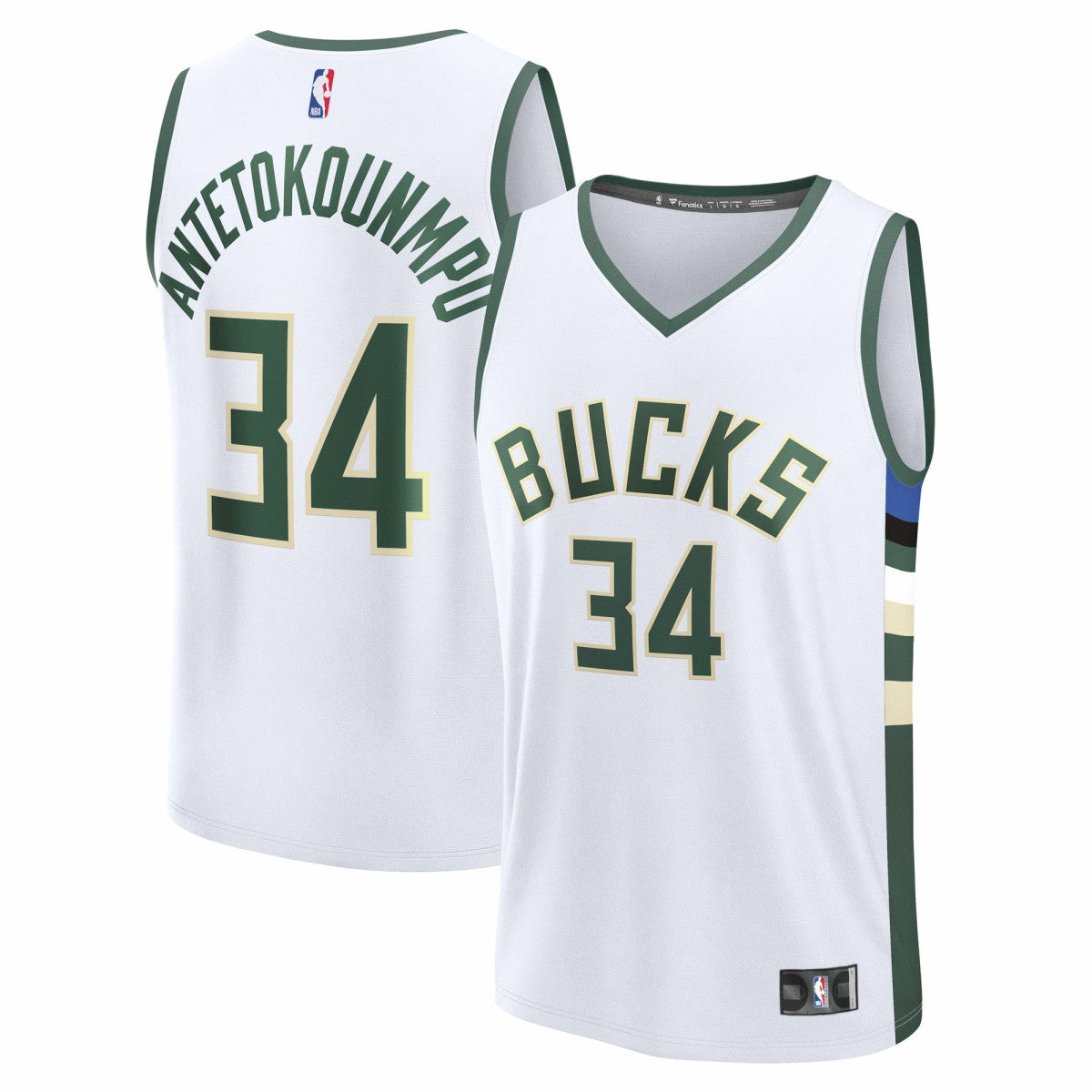 White Giannis Antetokounmpo Milwaukee Bucks Youth Fast Break Replica Player Jersey | NBA