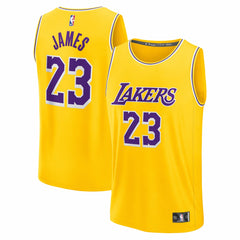 Gold LeBron James Los Angeles Lakers Youth Fast Break Replica Player Jersey | NBA