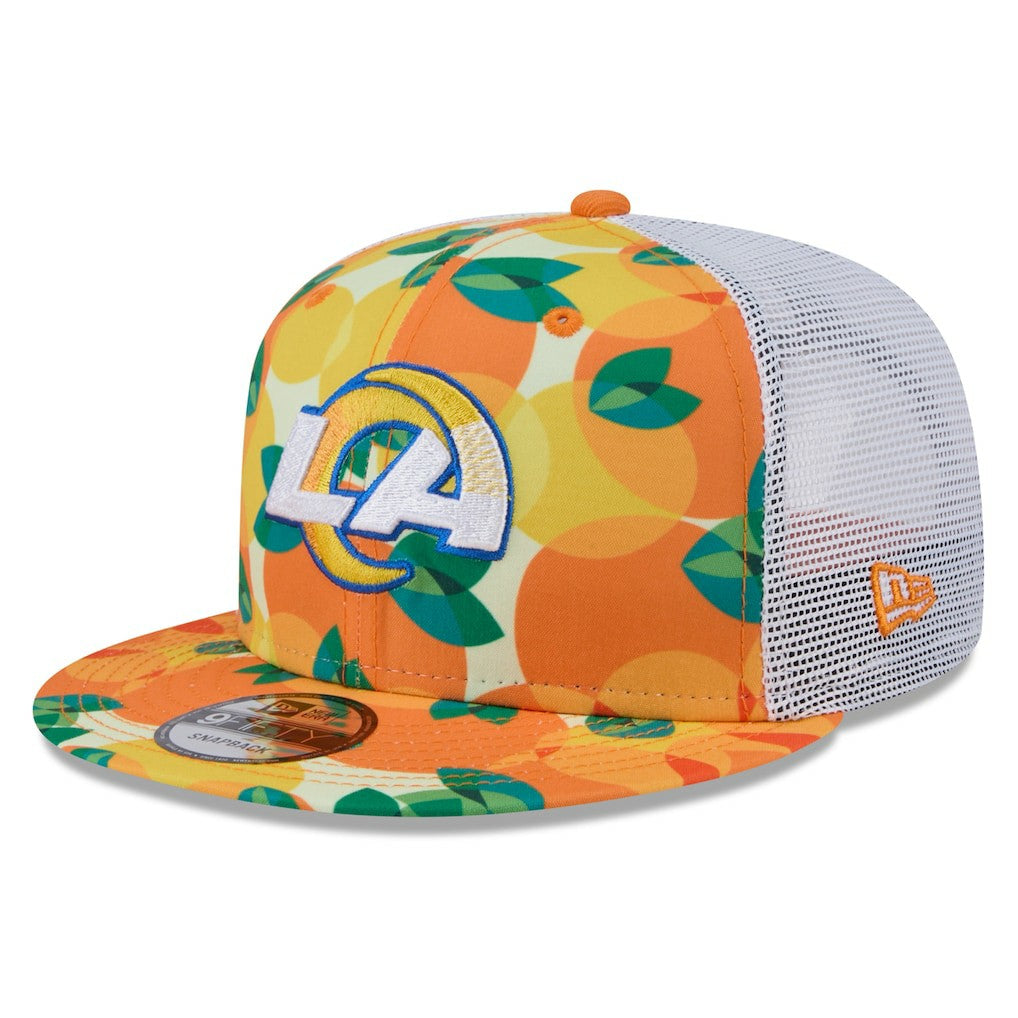Los Angeles Rams Citrus 9FIFTY Trucker Snapback Hat | NFL Outlet