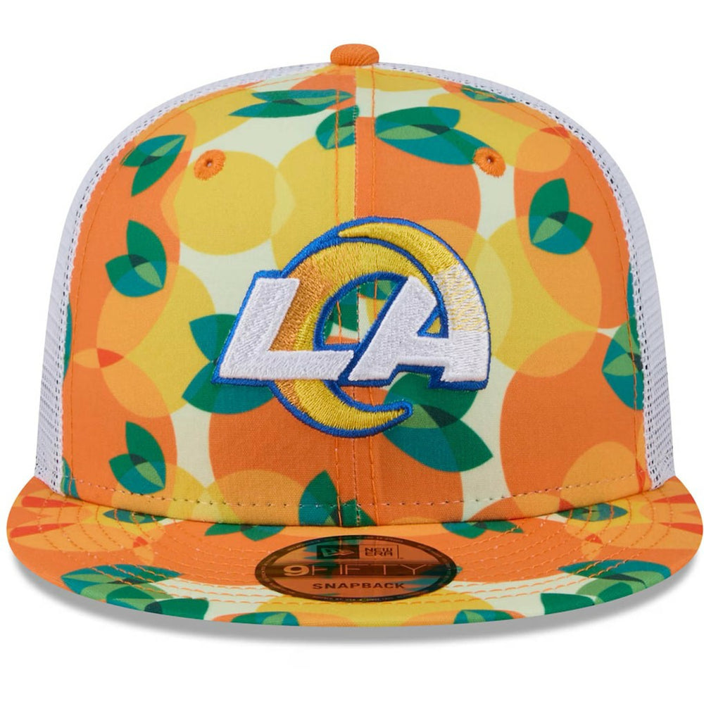 Los Angeles Rams Citrus 9FIFTY Trucker Snapback Hat | NFL Outlet