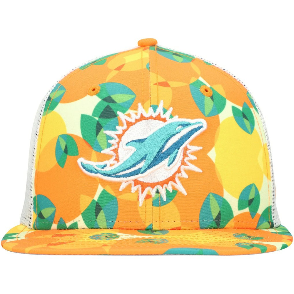 Miami Dolphins Citrus 9FIFTY Trucker Snapback Hat | NFL Near me