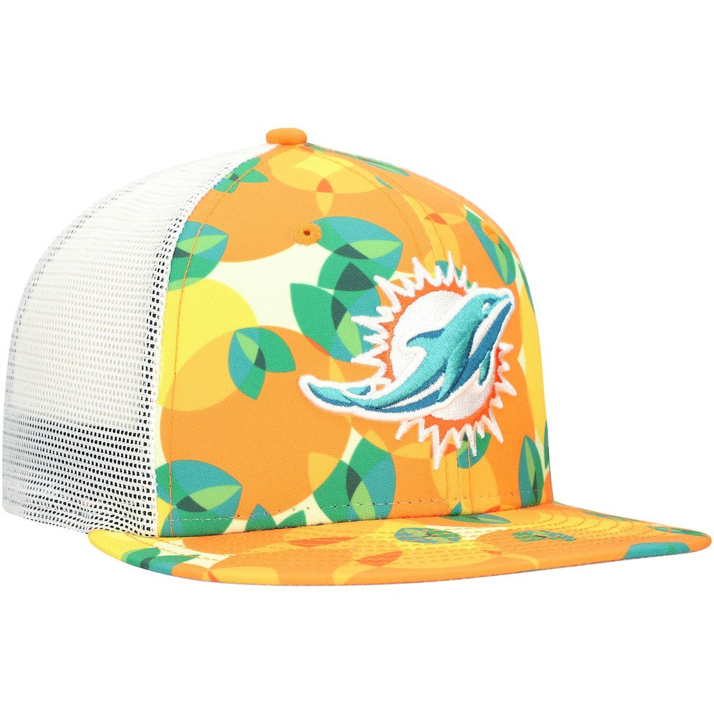 Miami Dolphins Citrus 9FIFTY Trucker Snapback Hat | NFL Near me
