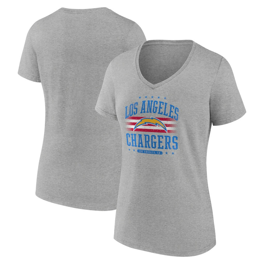 Los Angeles Chargers Women's Americana Team V-Neck T-Shirt | NFL Discount