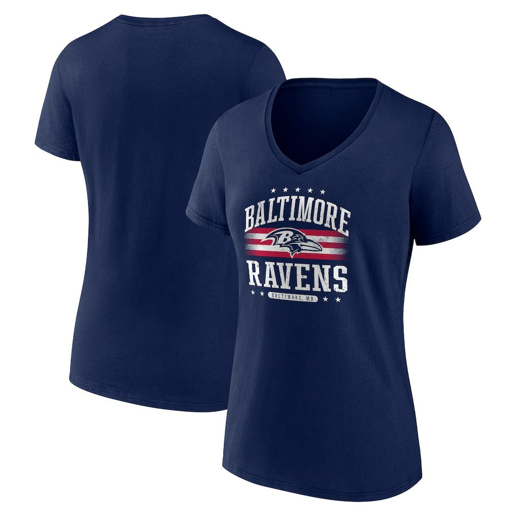 Baltimore Ravens Women's Americana Team V-Neck T-Shirt | NFL Online