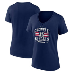 Cincinnati Bengals Women's Americana Team V-Neck T-Shirt | NFL Sale