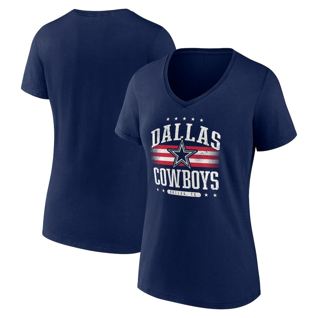 Dallas Cowboys Women's Americana Team V-Neck T-Shirt | NFL Discount