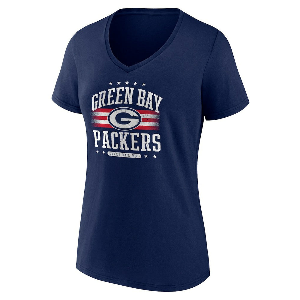 Green Bay Packers Women's Americana Team V-Neck T-Shirt | NFL US