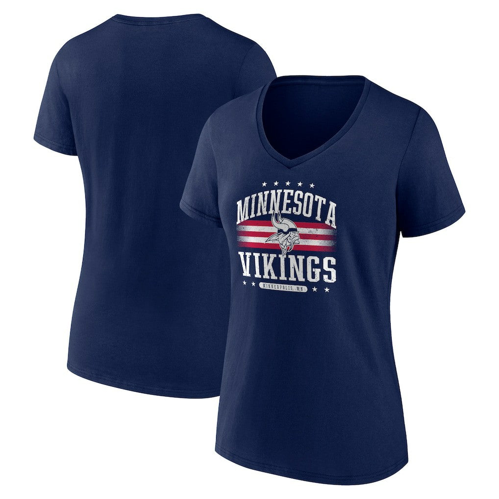 Minnesota Vikings Women's Americana Team V-Neck T-Shirt | NFL Near me