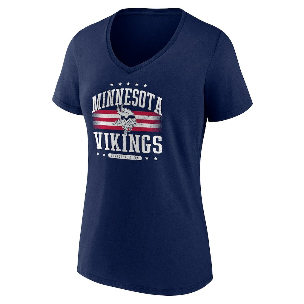 Minnesota Vikings Women's Americana Team V-Neck T-Shirt | NFL Near me