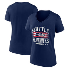 Seattle Seahawks Women's Americana Team V-Neck T-Shirt | NFL US