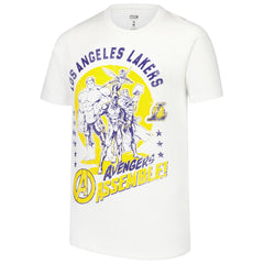 White Los Angeles Lakers Youth NBA x Marvel Avengers Squad T-Shirt | NBA