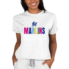 Miami Marlins Concepts Sport Women's Mainstream Terry Sweatshirt - MLB Sweatshirts