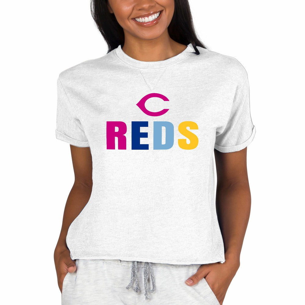 Cincinnati Reds Concepts Sport Women's Mainstream Terry Sweatshirt - MLB Sweatshirts