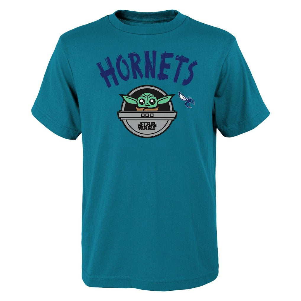 Teal Charlotte Hornets Youth Star Wars The Child T-Shirt | NBA