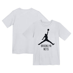 White Brooklyn Nets Jordan Brand Preschool Essential Jumpman T-Shirt | NBA