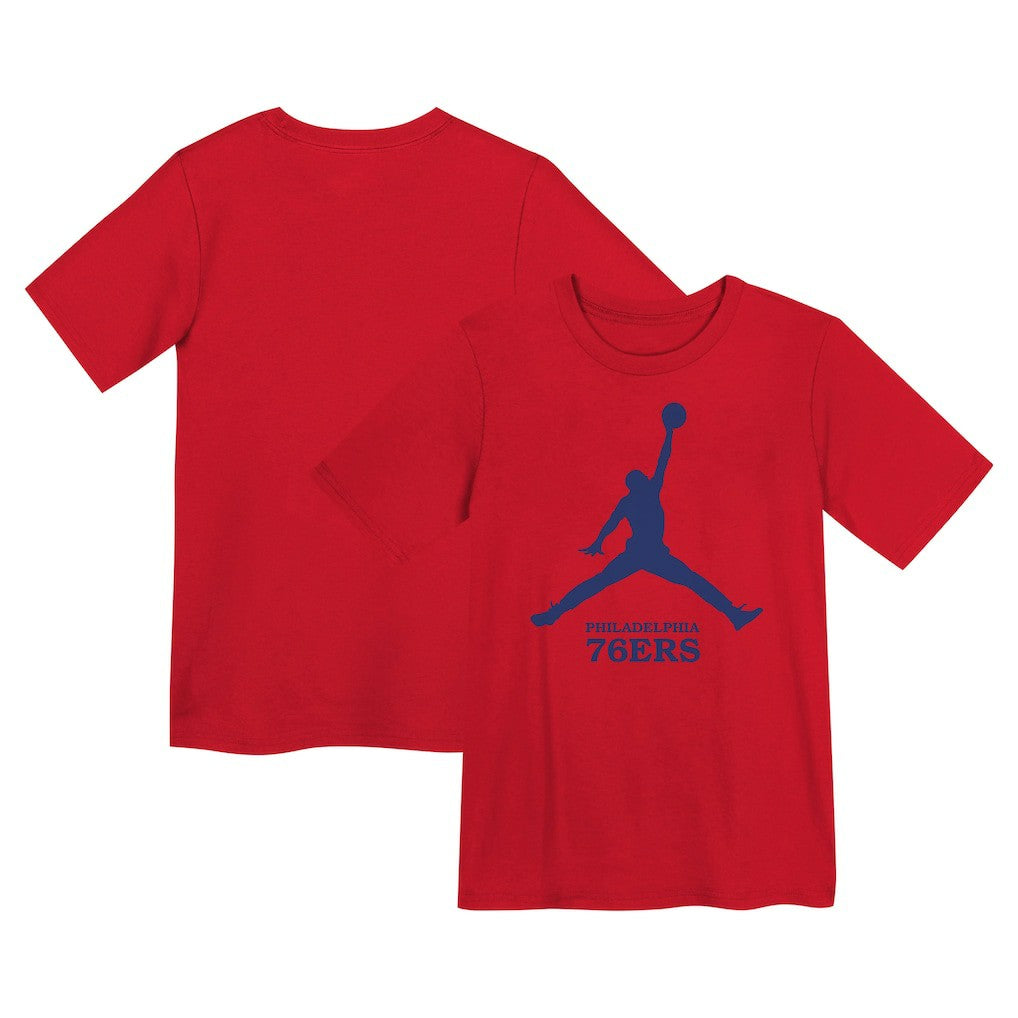 Red Philadelphia 76ers Jordan Brand Preschool Essential Jumpman T-Shirt | NBA