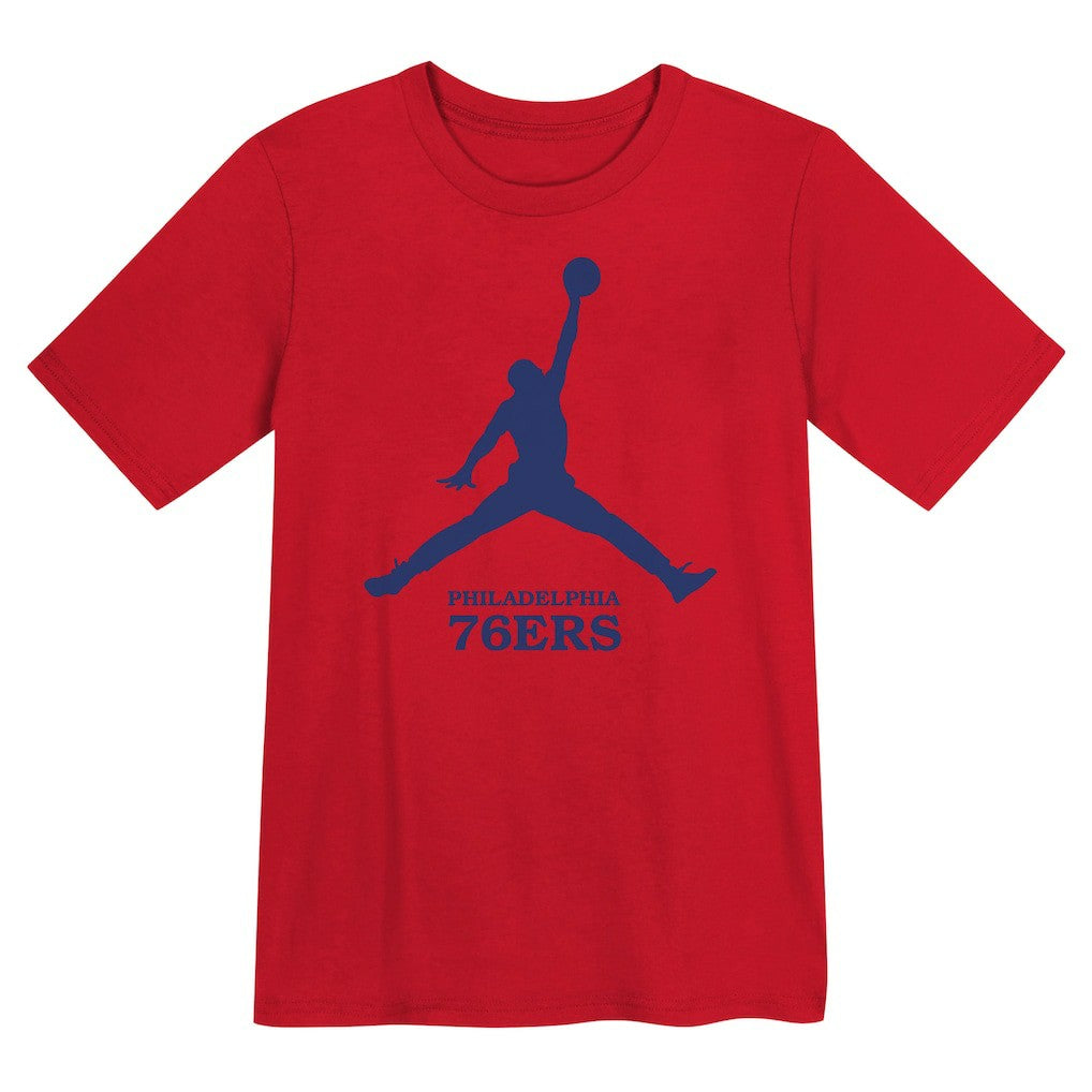 Red Philadelphia 76ers Jordan Brand Preschool Essential Jumpman T-Shirt | NBA