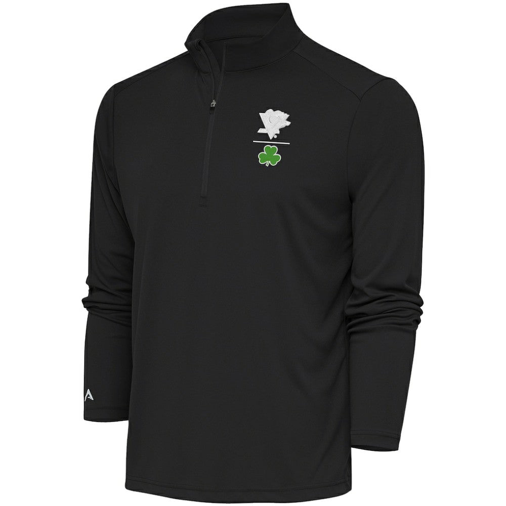 Pittsburgh Penguins Antigua Shamrock Tribute Quarter-Zip Pullover Top -  NHL Pullover