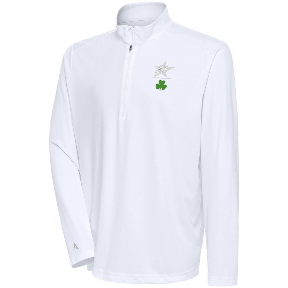 Dallas Stars Antigua Shamrock Tribute Quarter-Zip Pullover Top -  NHL Pullover