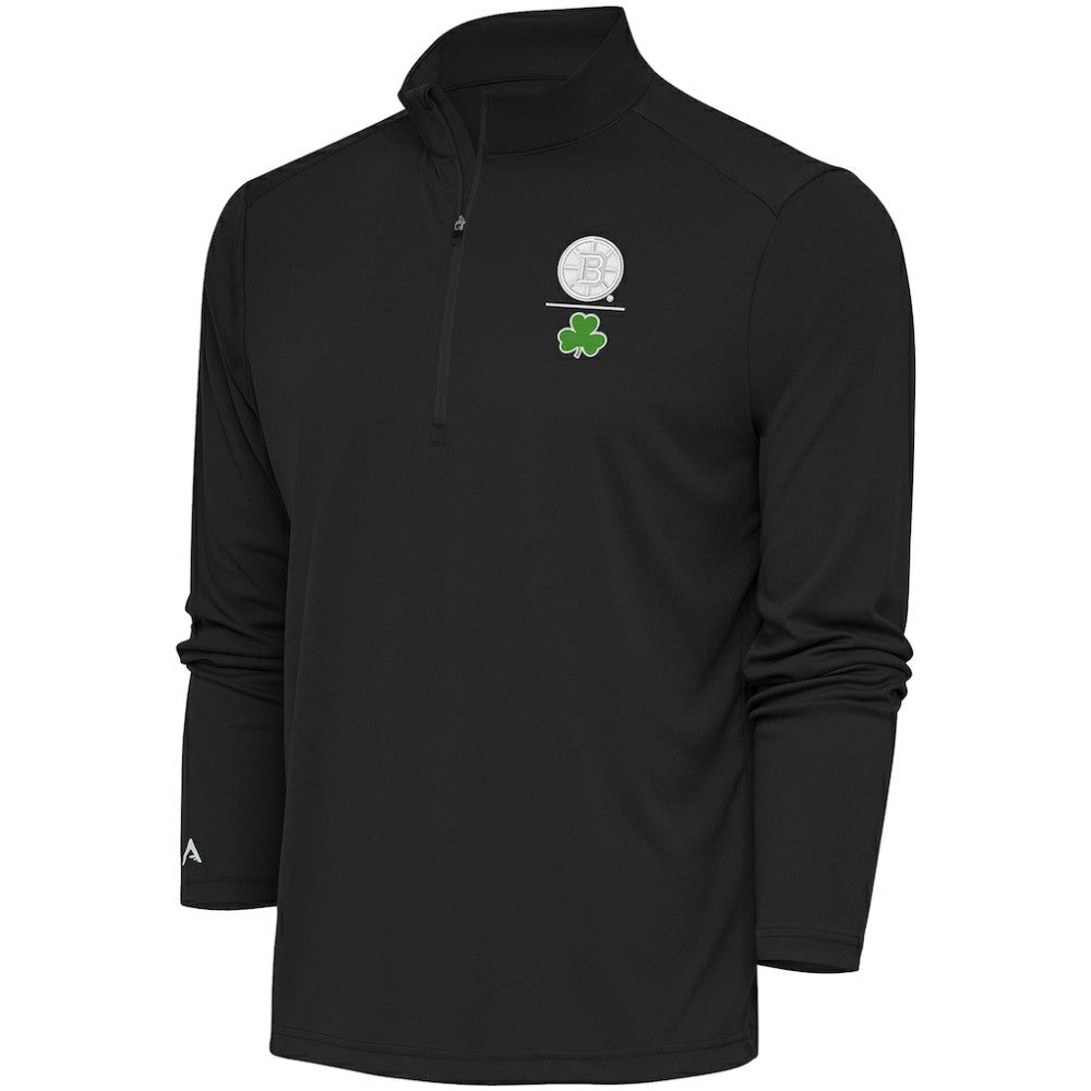 Boston Bruins Antigua Shamrock Tribute Quarter-Zip Pullover Top -  NHL Pullover