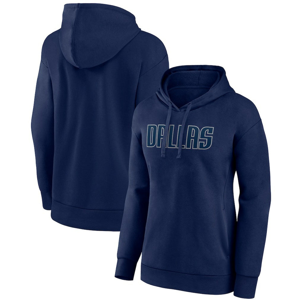 Navy Dallas Mavericks Women's Wordmark Pullover Hoodie sale | NBA