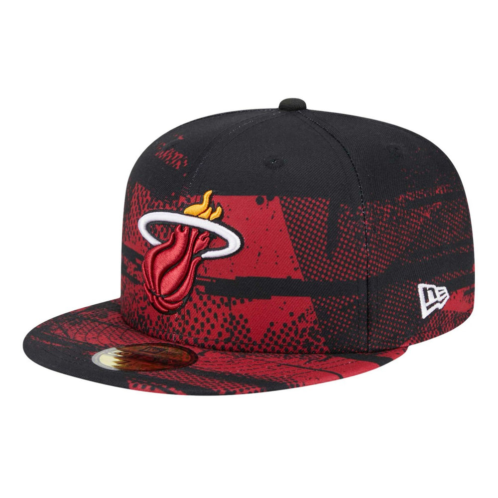 Black Miami Heat Tip-Off 59FIFTY Fitted Hat | NBA