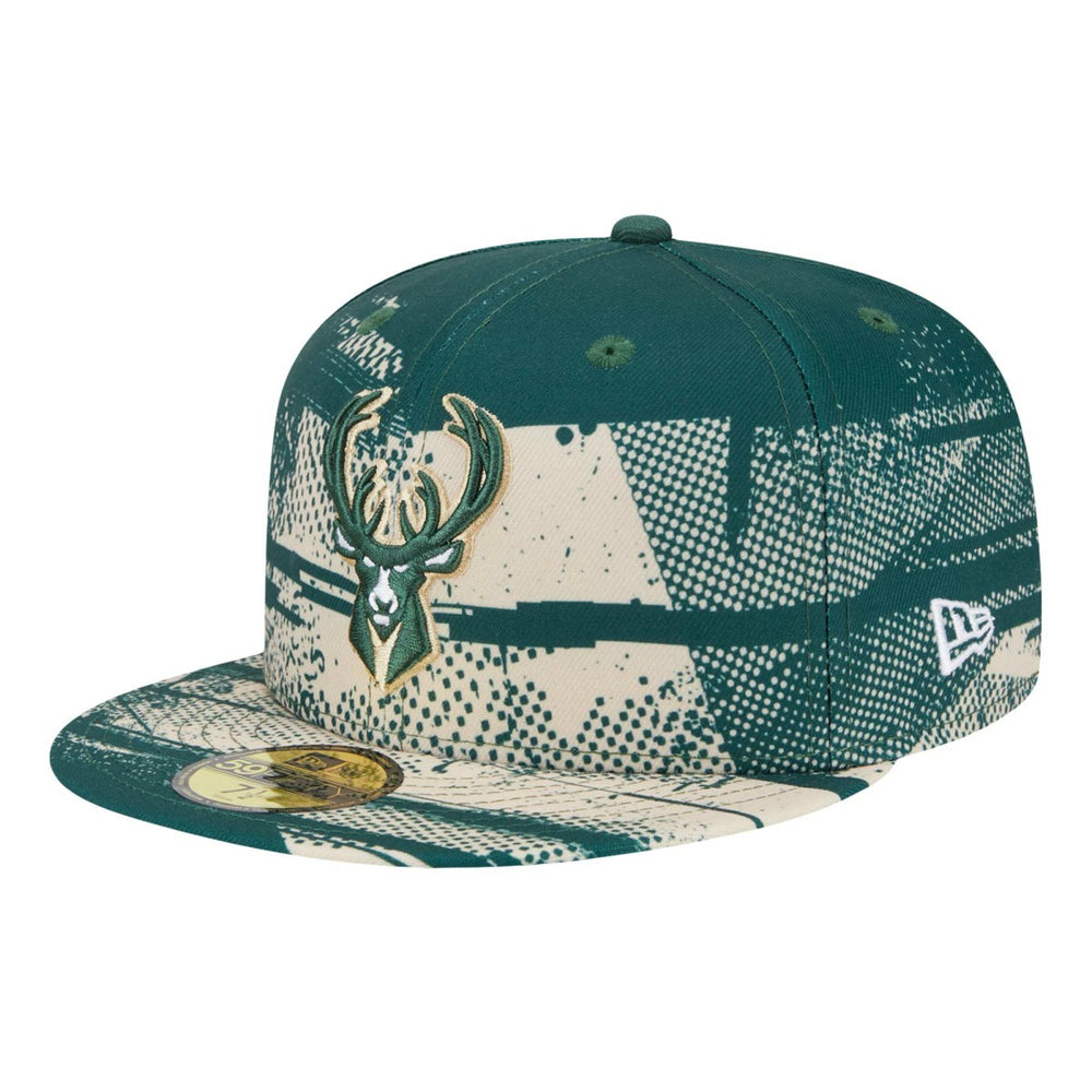 Hunter Green Milwaukee Bucks Tip-Off 59FIFTY Fitted Hat | NBA