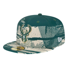 Hunter Green Milwaukee Bucks Tip-Off 59FIFTY Fitted Hat | NBA