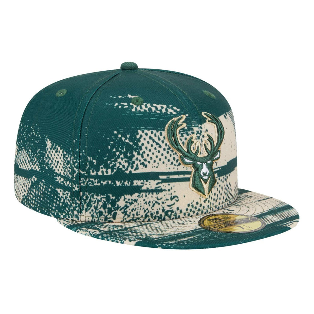Hunter Green Milwaukee Bucks Tip-Off 59FIFTY Fitted Hat | NBA