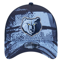 Navy/Light Blue Memphis Grizzlies Tip Off A-Frame Trucker 9FORTY Adjustable Hat | NBA