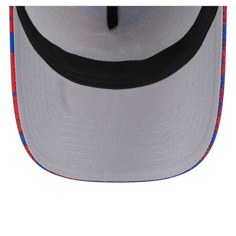 Royal/Red Philadelphia 76ers Tip Off A-Frame Trucker 9FORTY Adjustable Hat | NBA
