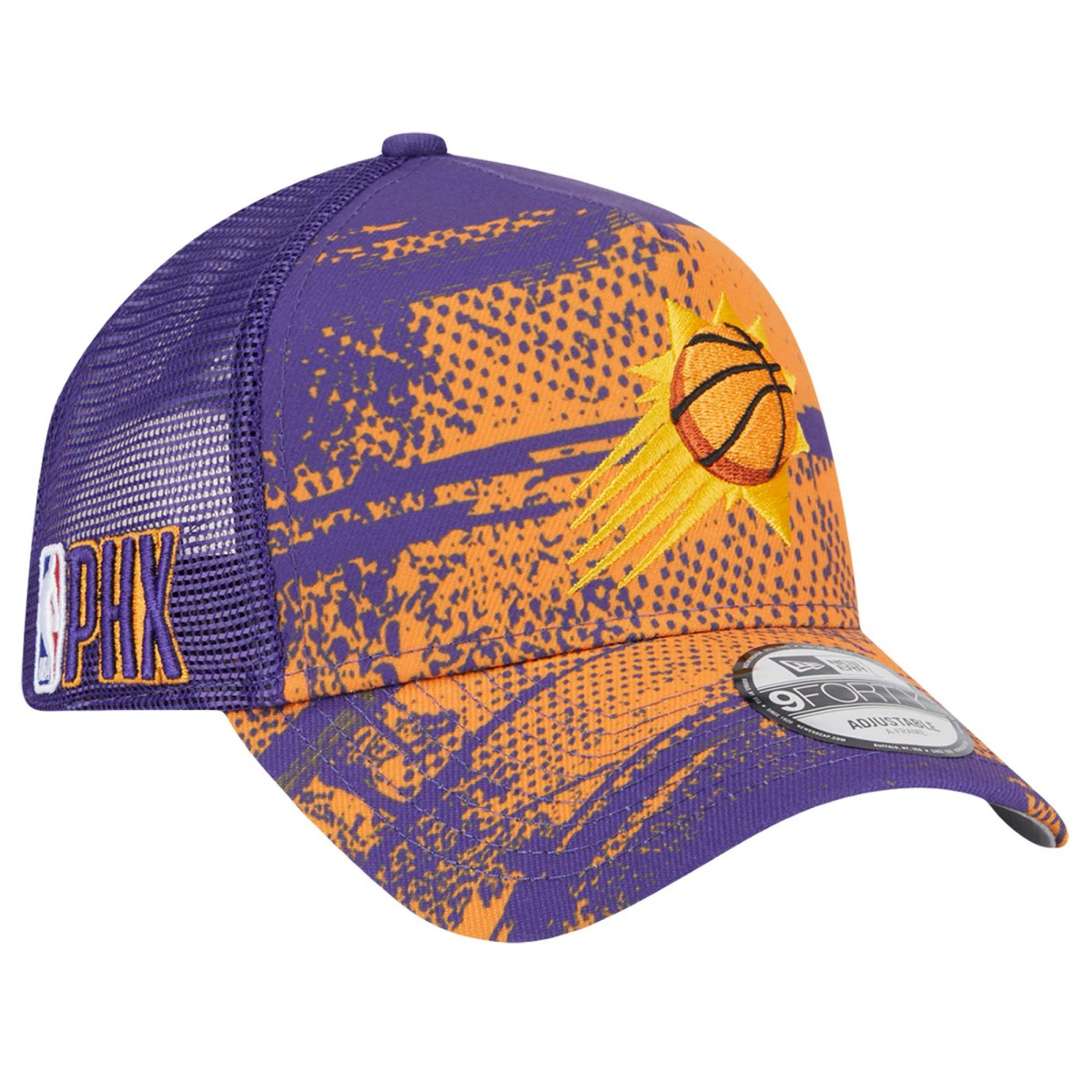 Purple/Orange Phoenix Suns Tip Off A-Frame Trucker 9FORTY Adjustable Hat | NBA