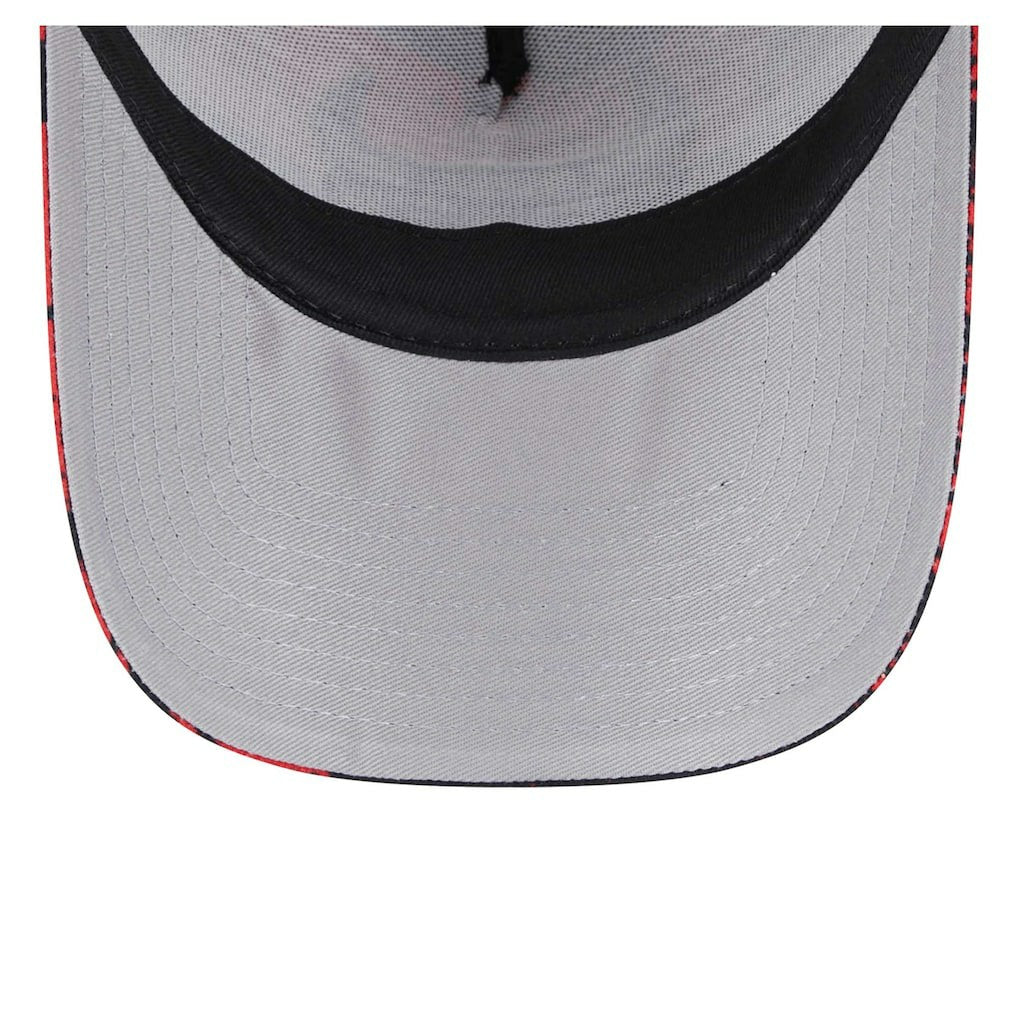 Black/Red Chicago Bulls Tip Off A-Frame Trucker 9FORTY Adjustable Hat | NBA