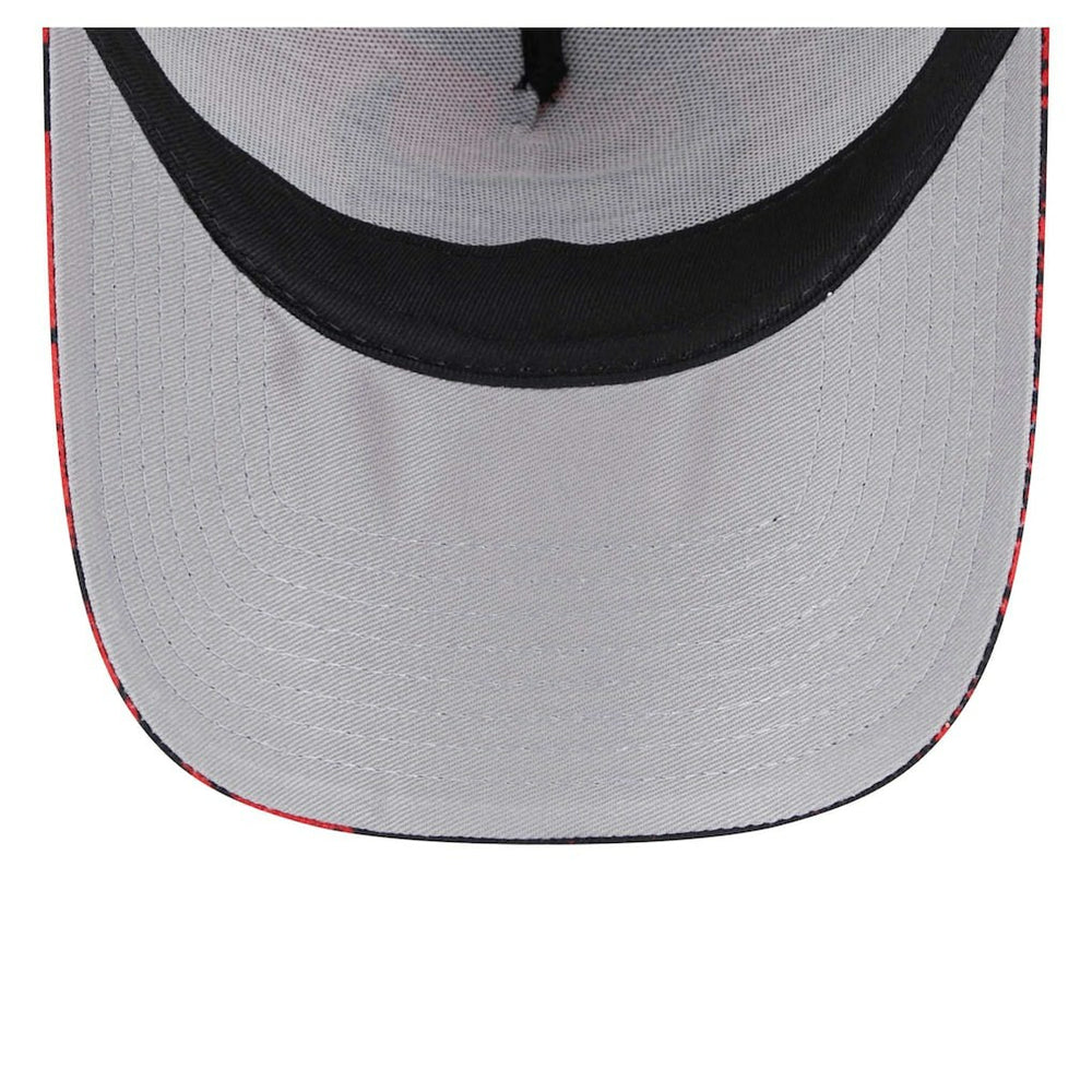 Black/Red Chicago Bulls Tip Off A-Frame Trucker 9FORTY Adjustable Hat | NBA