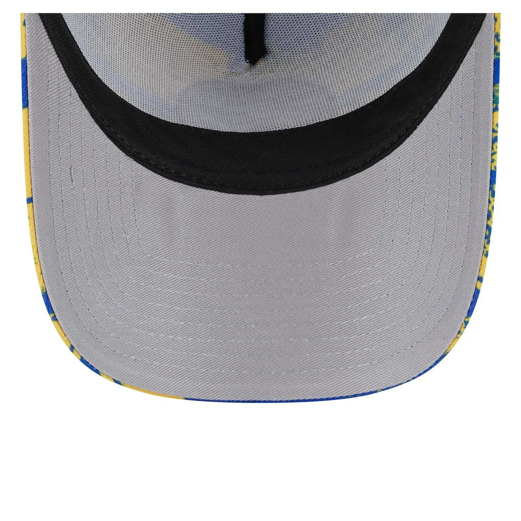 Royal/Gold Golden State Warriors Tip Off A-Frame Trucker 9FORTY Adjustable Hat sale | NBA