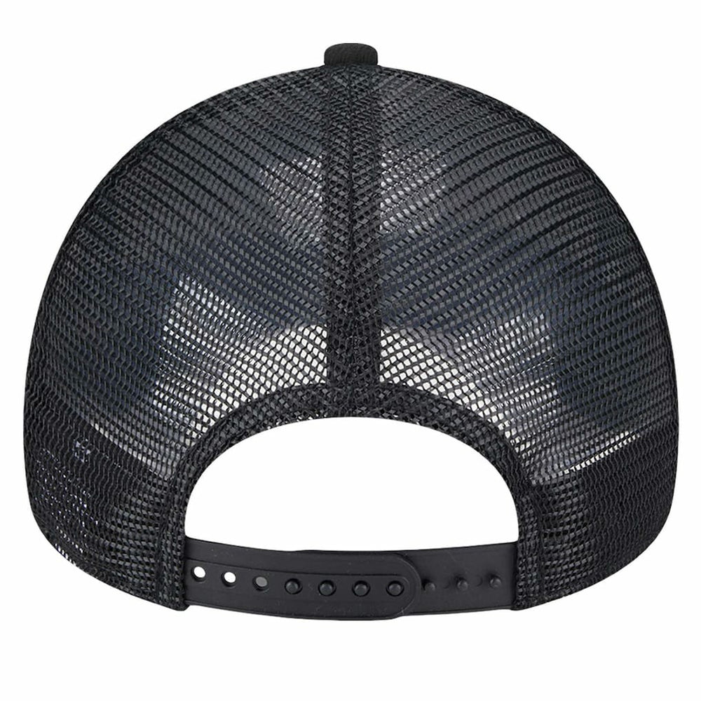 Black/Charcoal Brooklyn Nets Tip Off A-Frame Trucker 9FORTY Adjustable Hat | NBA