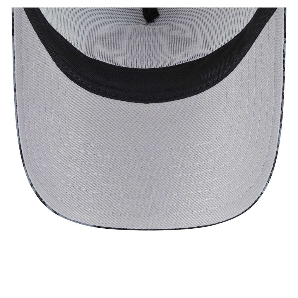 Black/Charcoal Brooklyn Nets Tip Off A-Frame Trucker 9FORTY Adjustable Hat | NBA