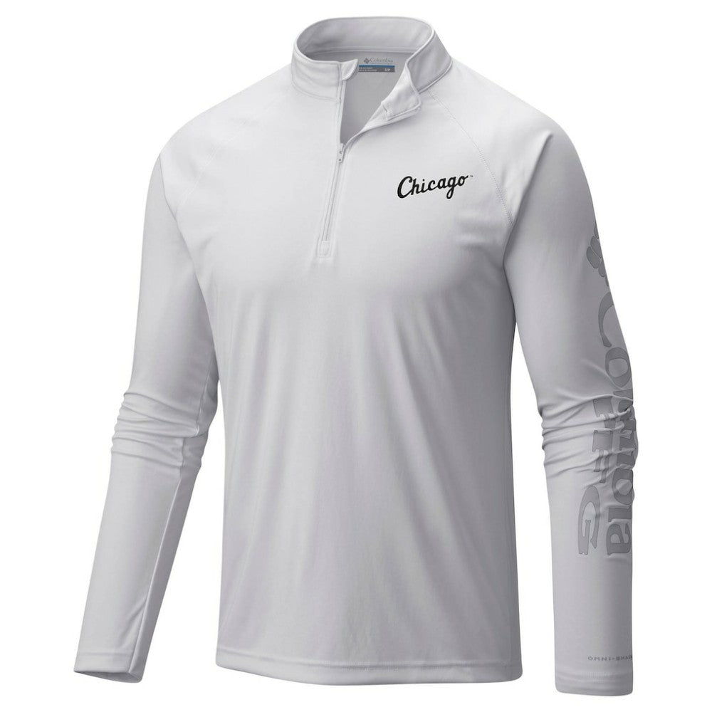 Chicago White Sox Columbia Terminal Tackle Omni-Shade Raglan Quarter-Zip Pullover Top - MLB Pullover