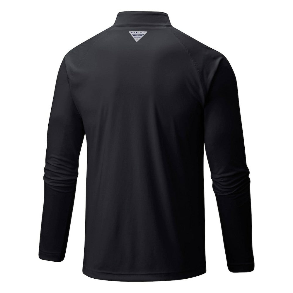Athletics Columbia Terminal Tackle Omni-Shade Raglan Quarter-Zip Pullover Top - MLB Pullover