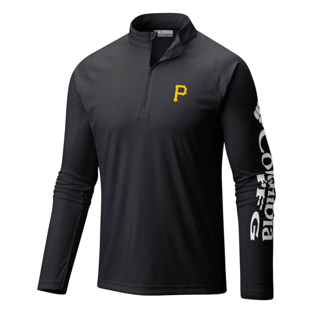 Pittsburgh Pirates Columbia Terminal Tackle Omni-Shade Raglan Quarter-Zip Pullover Top - MLB Pullover