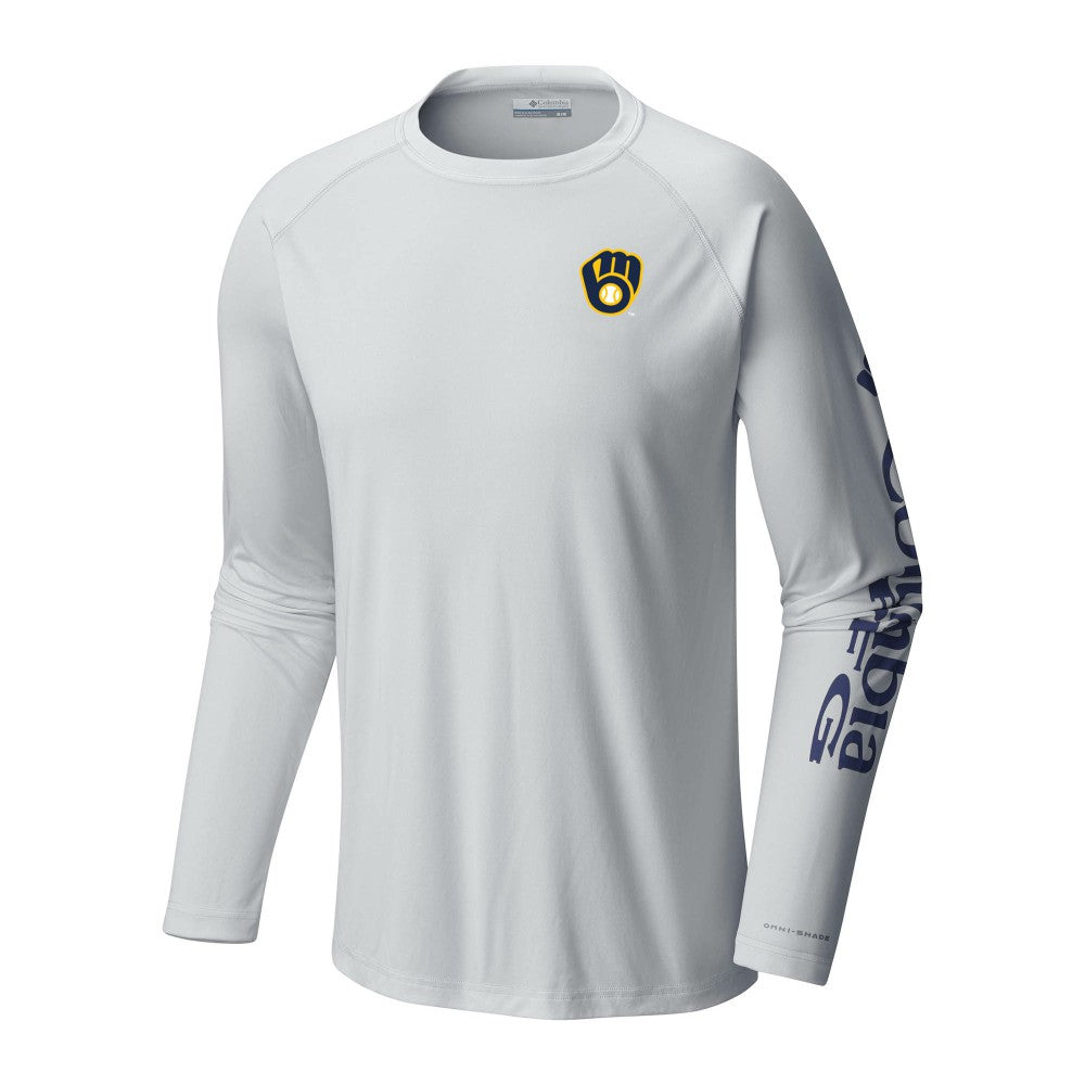 Milwaukee Brewers Columbia Terminal Tackle Long Sleeve T-Shirt - MLB T-shirts