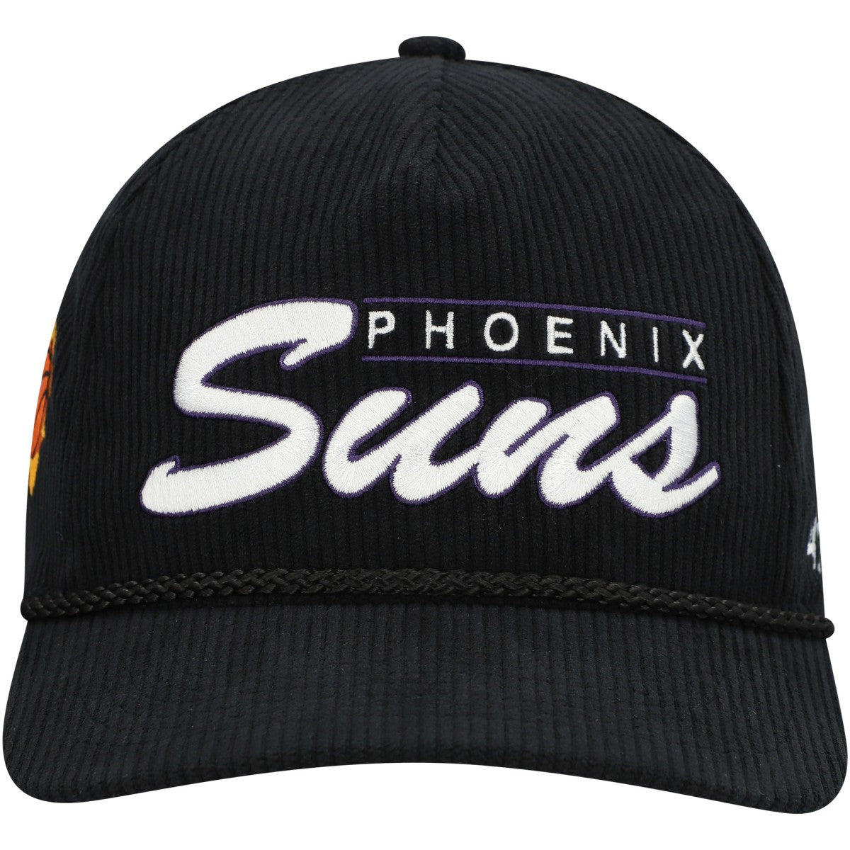 Black Phoenix Suns '47 Double Header Sidepatch Cord Hitch Adjustable Hat | NBA