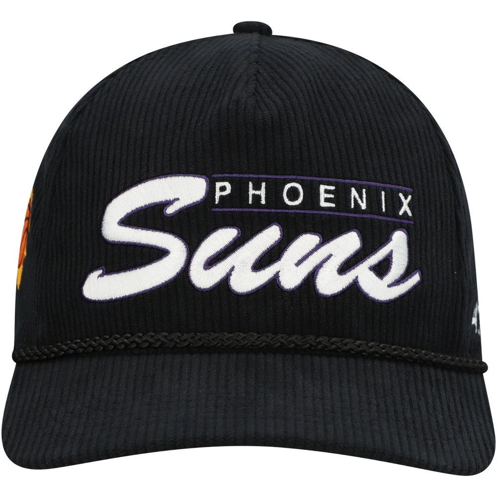 Black Phoenix Suns '47 Double Header Sidepatch Cord Hitch Adjustable Hat | NBA