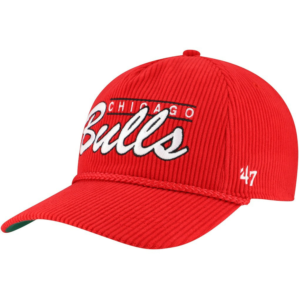 Red Chicago Bulls '47 Double Header Sidepatch Cord Hitch Adjustable Hat | NBA