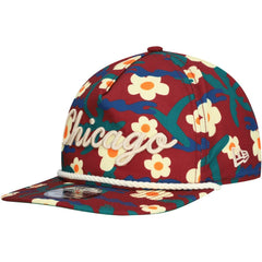 Crimson Chicago Bulls Vacation Floral Golfer Snapback Hat | NBA