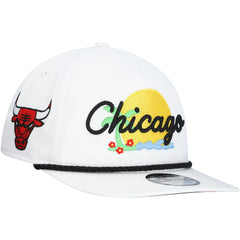 White Chicago Bulls Island Oasis Golfer Snapback Hat | NBA