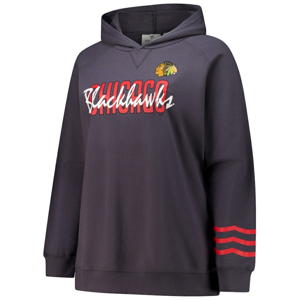 Chicago Blackhawks Fanatics Women's Plus Size Lightweight Fleece Raglan Pullover Hoodie -  NHL Hoodies