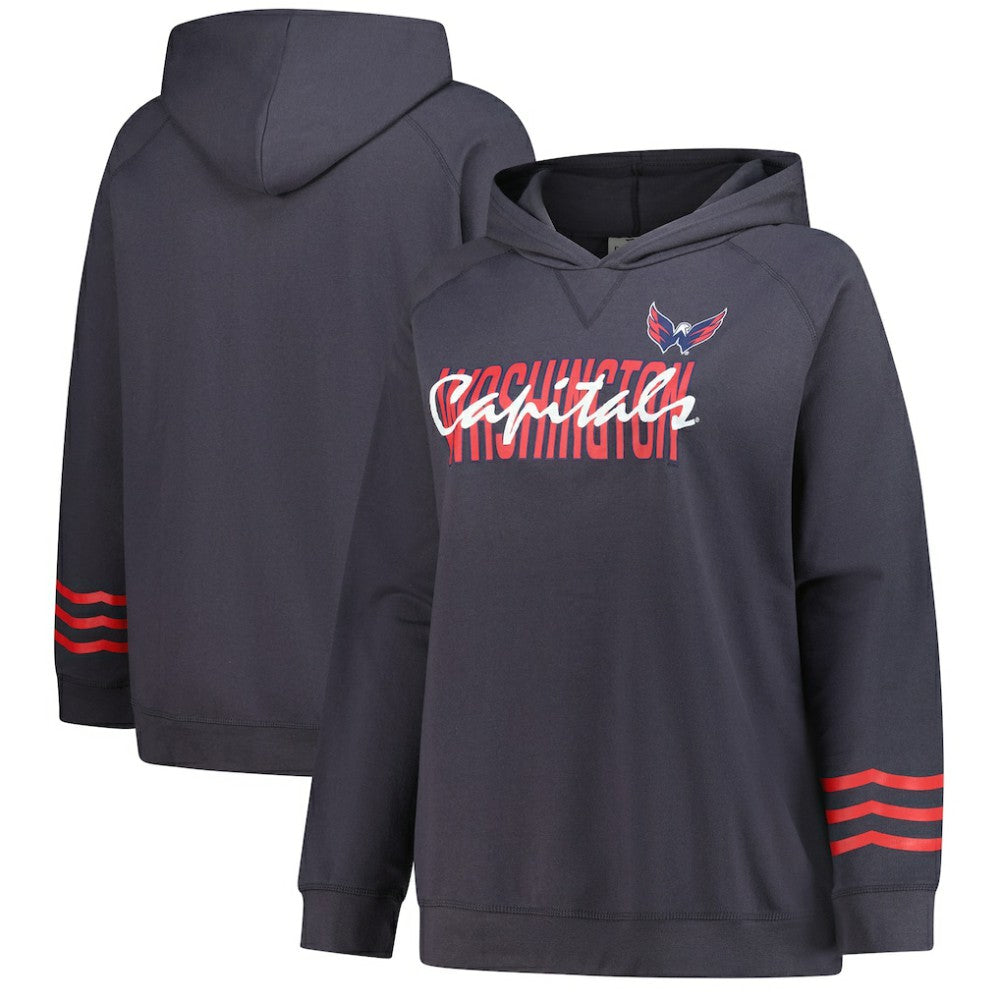 Washington Capitals Fanatics Women's Plus Size Lightweight Fleece Raglan Pullover Hoodie -  NHL Hoodies